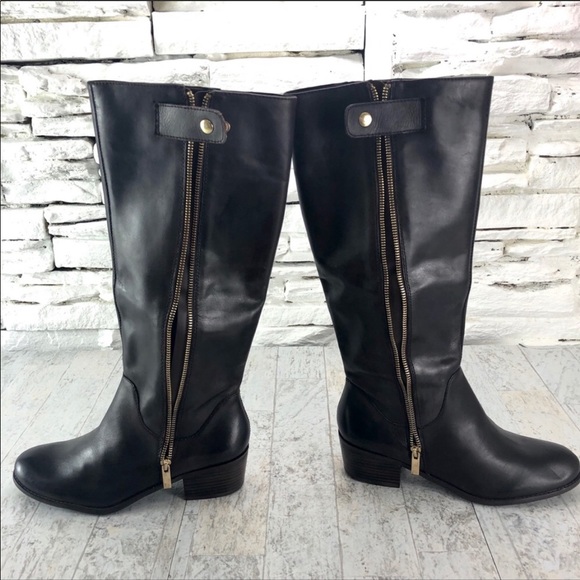 Sole Society Bria Tall Brown Leather Heeled Boot - Picture 6 of 8